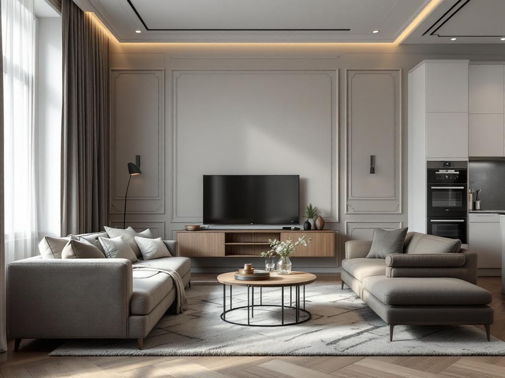 Дизайн-проект трехкомнатной квартиры на Тверской