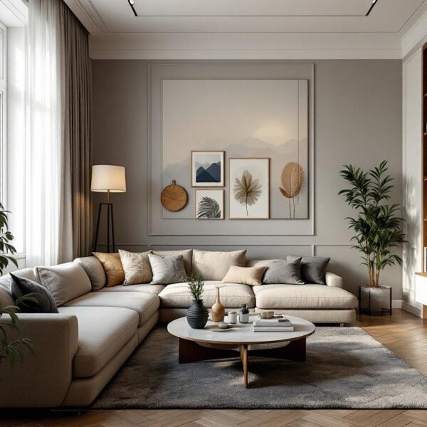 Дизайн-проект квартиры 60кВ м в жк Самолет