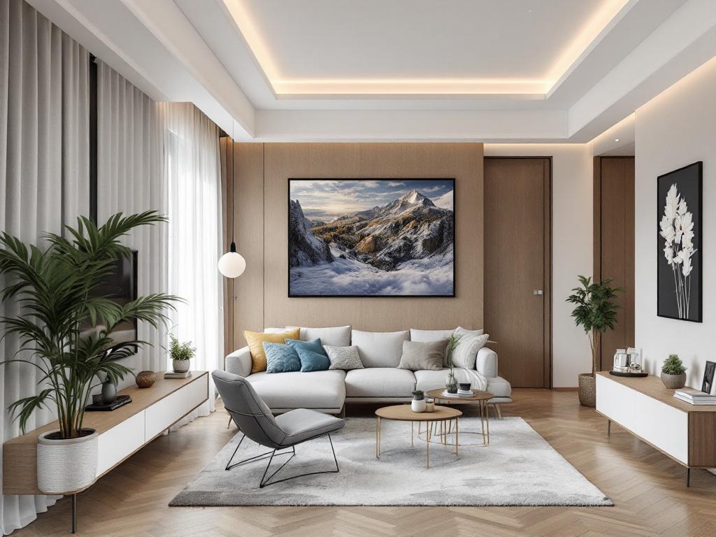 процесс создания гибридного дизайна интерьера квартиры