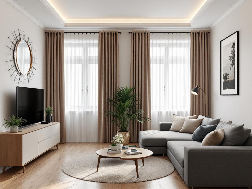 биофильный дизайн с природными материалами и растениями в интерьере