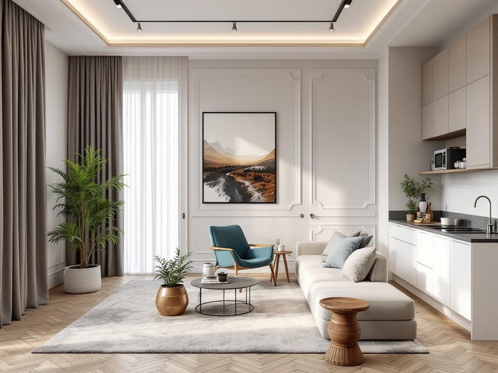 трансформируемое гибридное пространство в современном интерьере