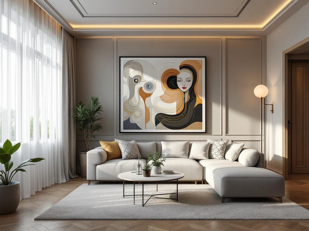 искусство и декор на стенах в роскошном интерьере