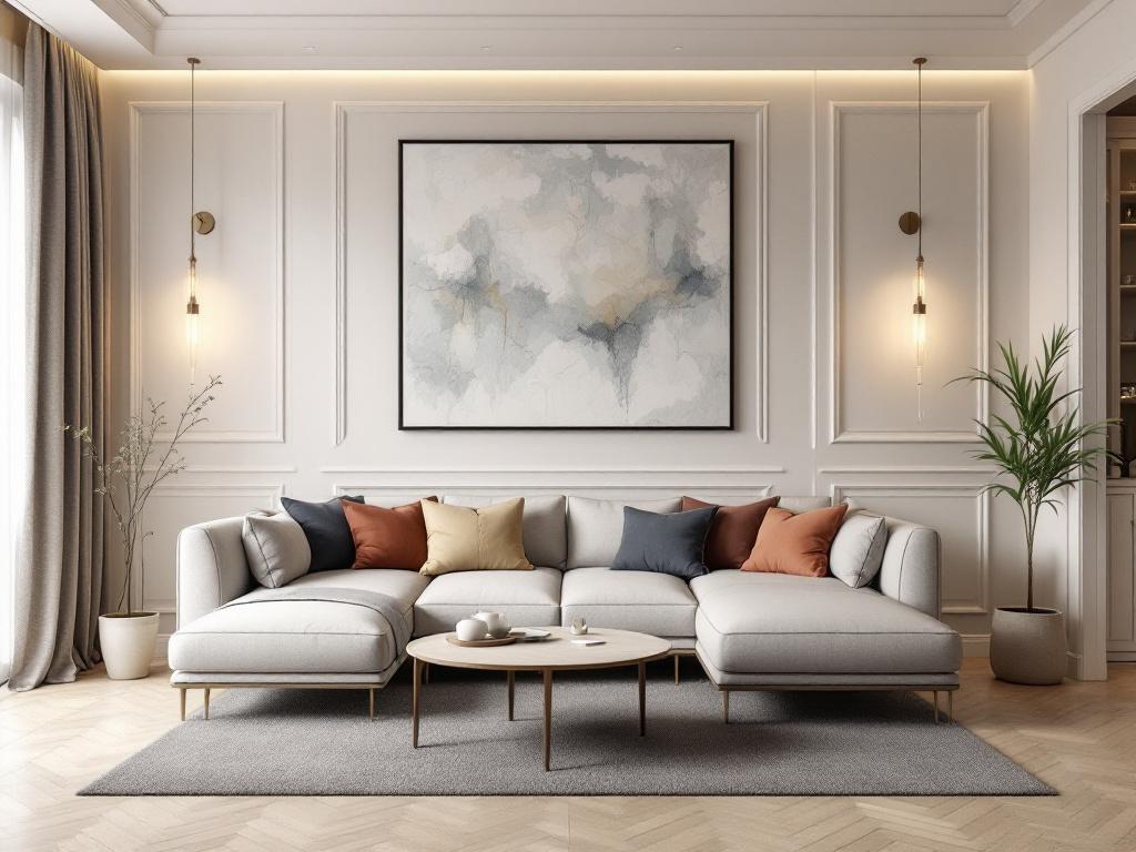 Минимализм в интерьере квартиры с белыми стенами