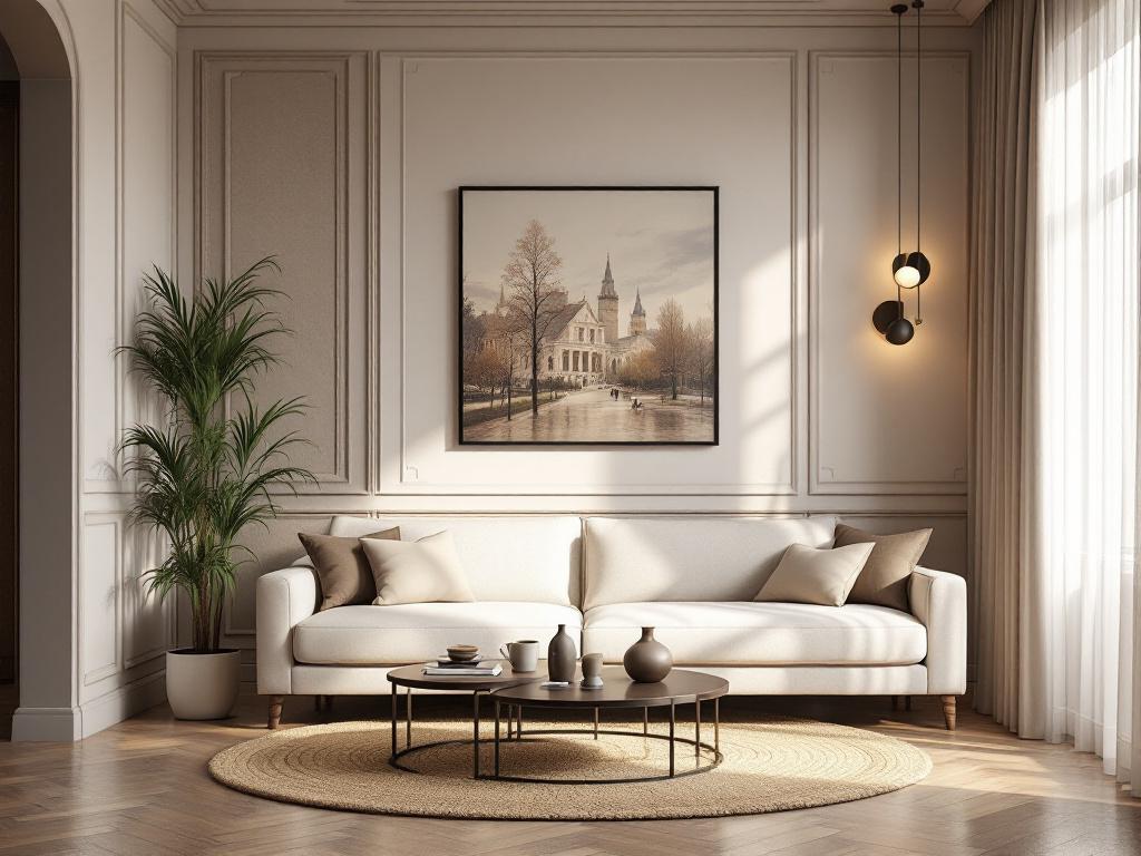 Фитостена в интерьере гостиной