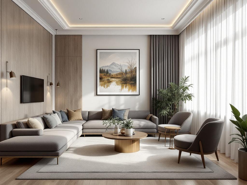 Готовый интерьер после комплектации мебели и декора