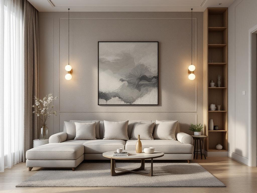 Классическая кухня-столовая с деревянным гарнитуром и люстрой