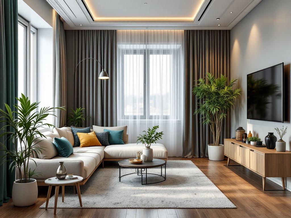 Неомодернизм в интерьере 2026 года с натуральными материалами