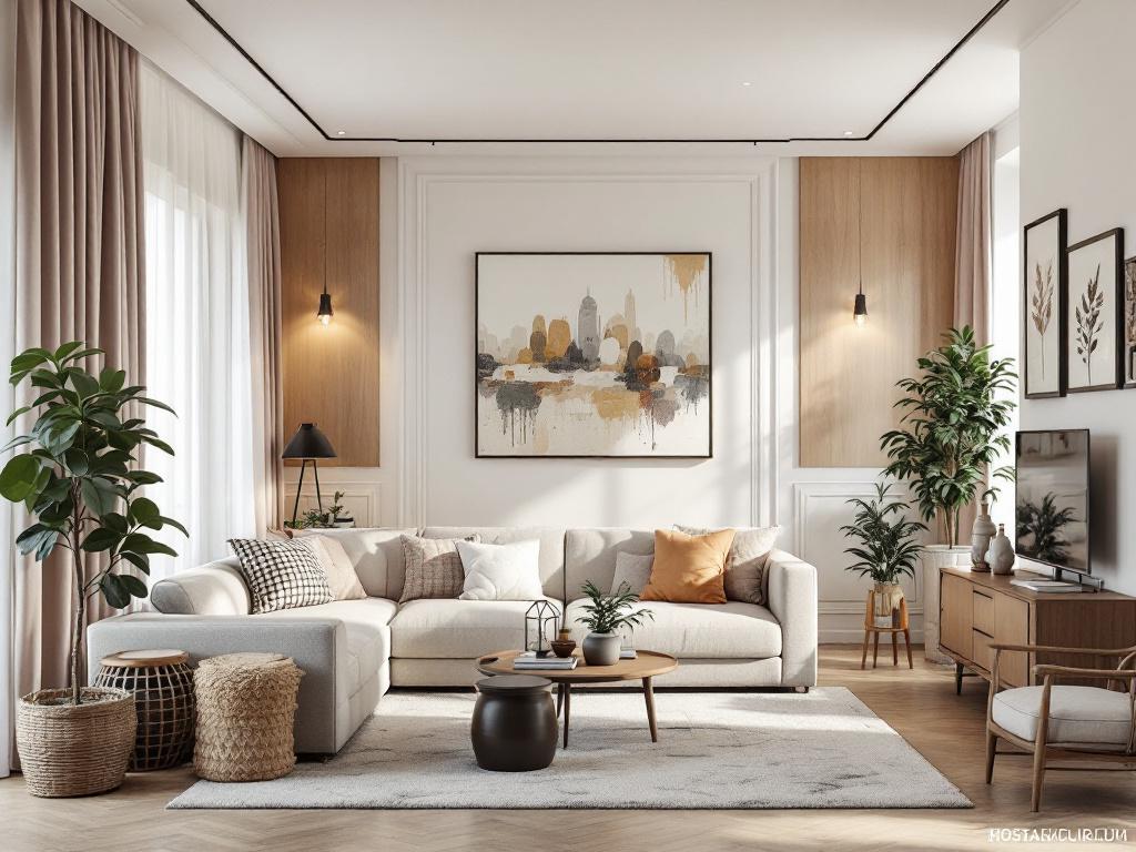 Светлые стены и зеркала для компенсации недостатка естественного света