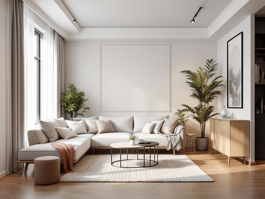 Вертикальные декоративные акценты в двухуровневой квартире