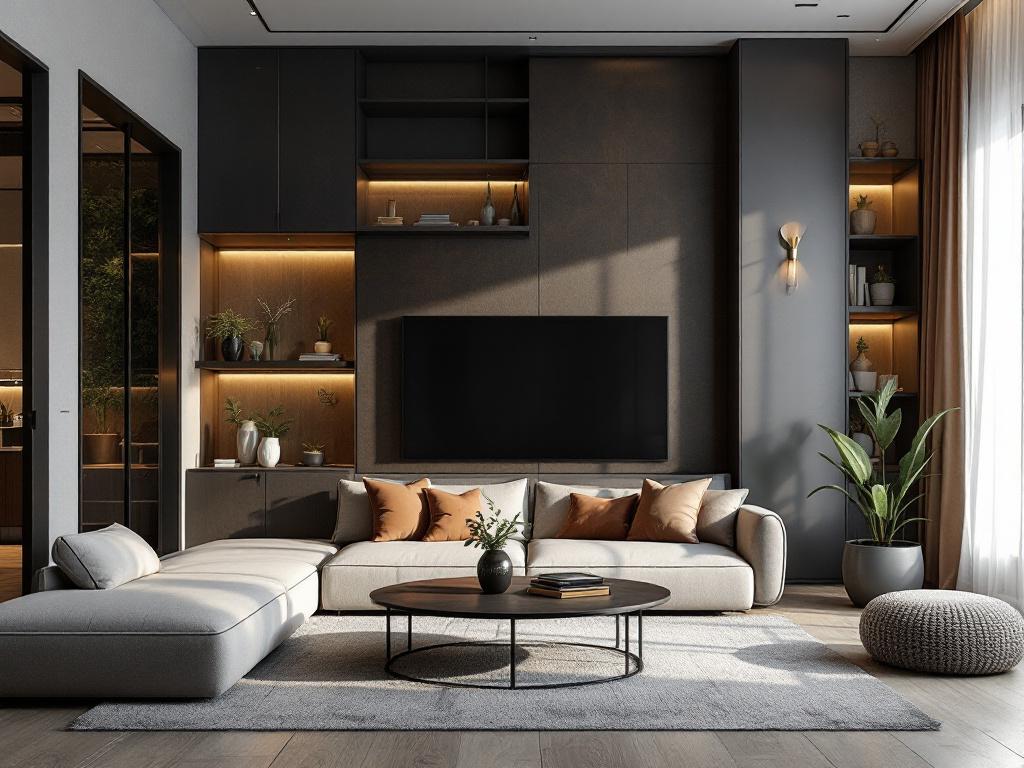 Декор и освещение гостиной с двусветом