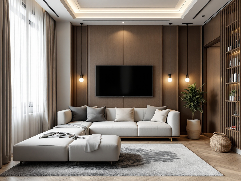 интерьер салона красоты в скандинавском стиле с минимализмом