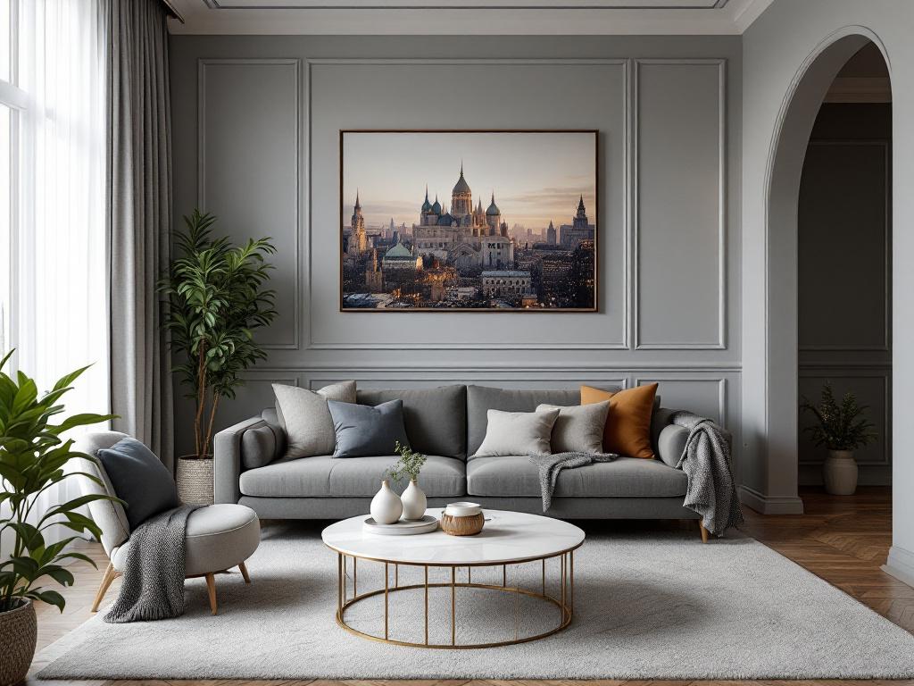 Интерьер салона красоты в скандинавском стиле с природными материалами