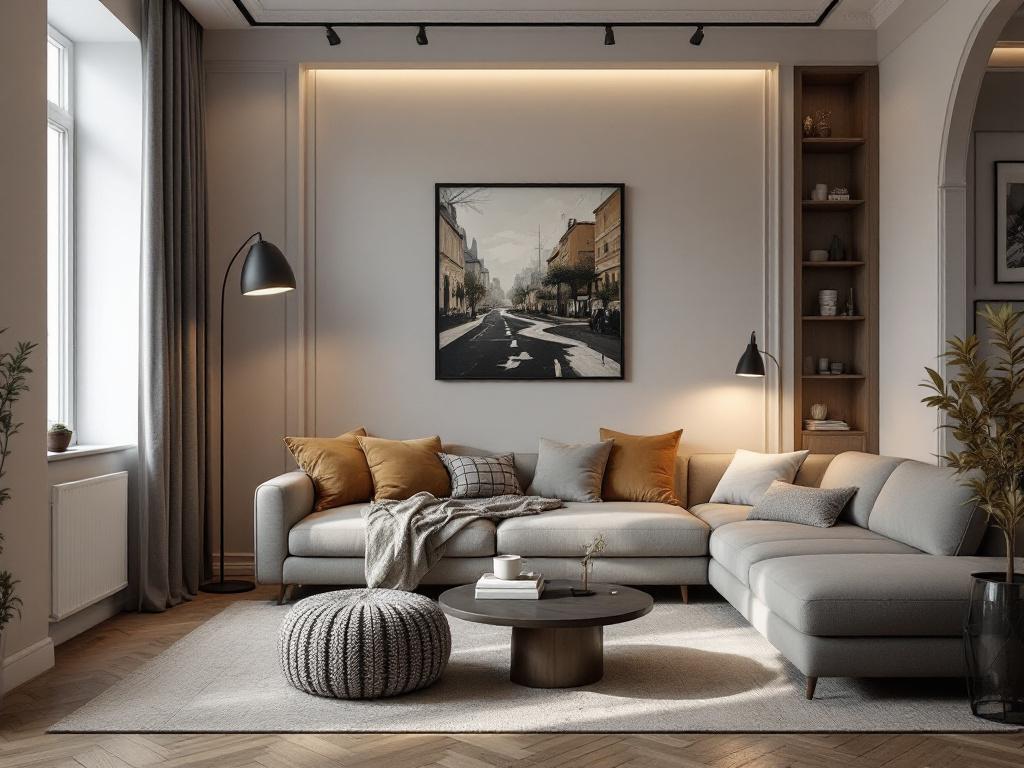 Дизайн проект квартиры студии с планировкой и зонированием