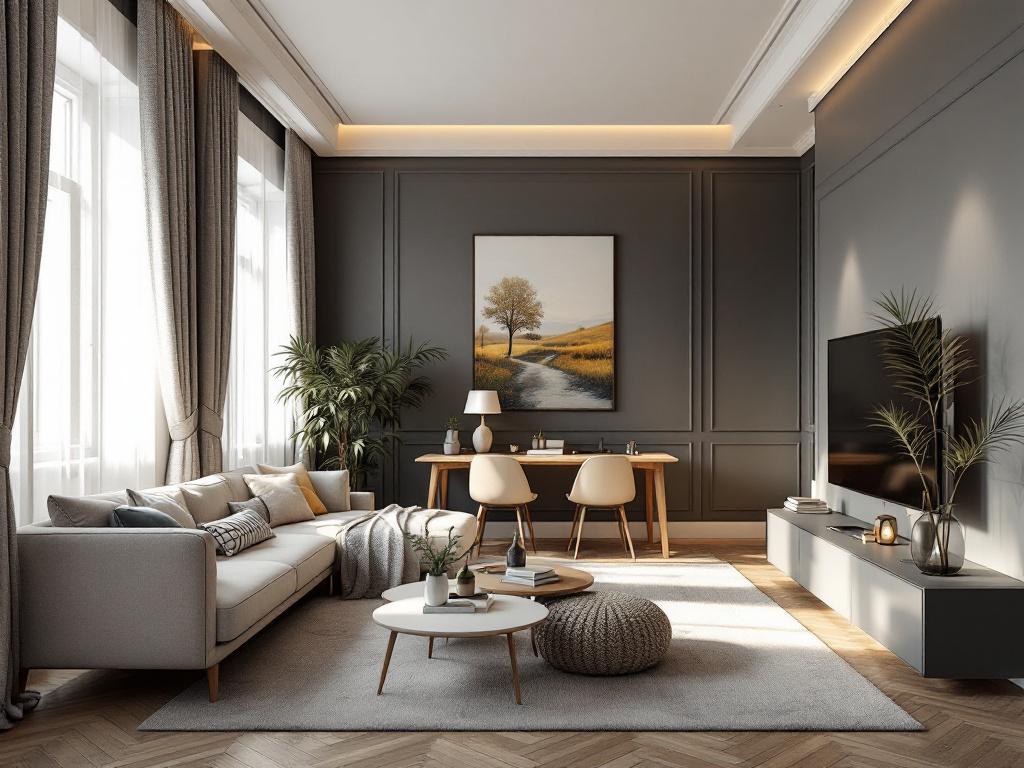 Функциональное зонирование квартиры студии на плане