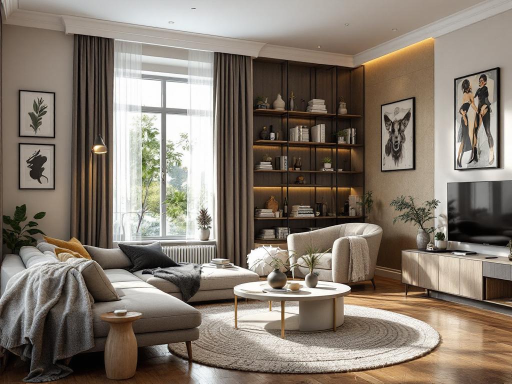 Многоуровневое освещение в квартире студии