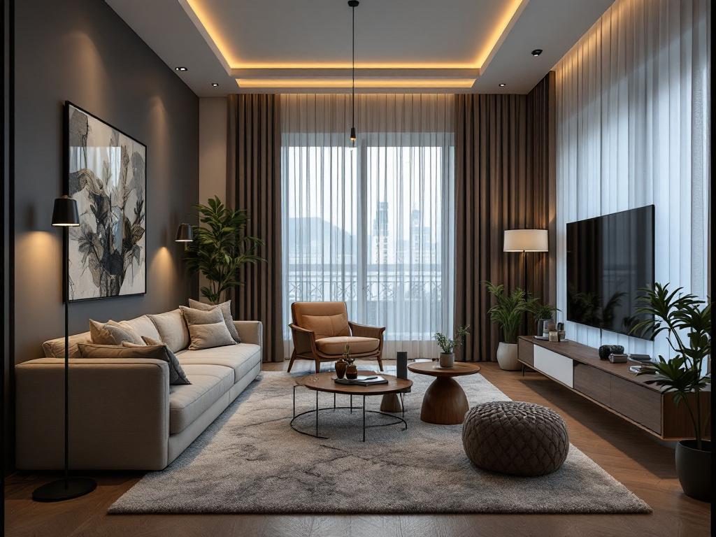 Декор домашнего офиса с живыми растениями и персональными аксессуарами