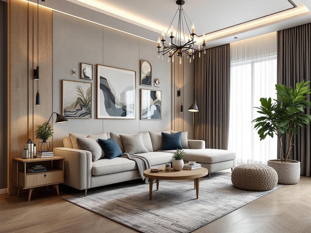 скандинавский стиль интерьера в кофейне-пекарне со светлыми стенами и деревом