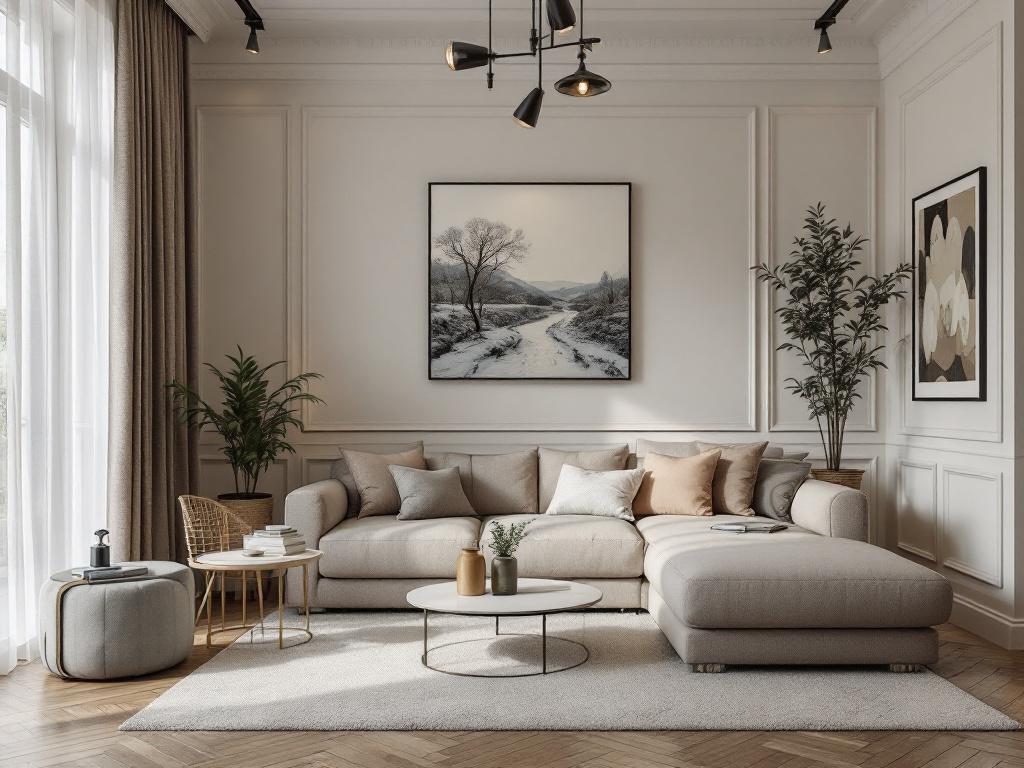 современная кофейня с открытой кухней экологичными материалами и растениями