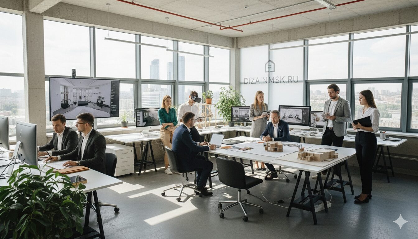 Офис студии дизайна DizainMSK в Москве