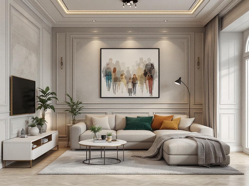 3д визуализация дизайна интерьера загородного дома