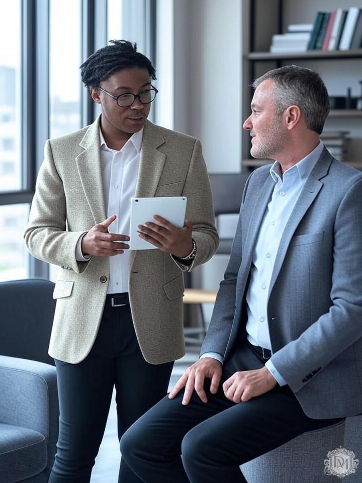 Встреча дизайнера с заказчиком для обсуждения проекта