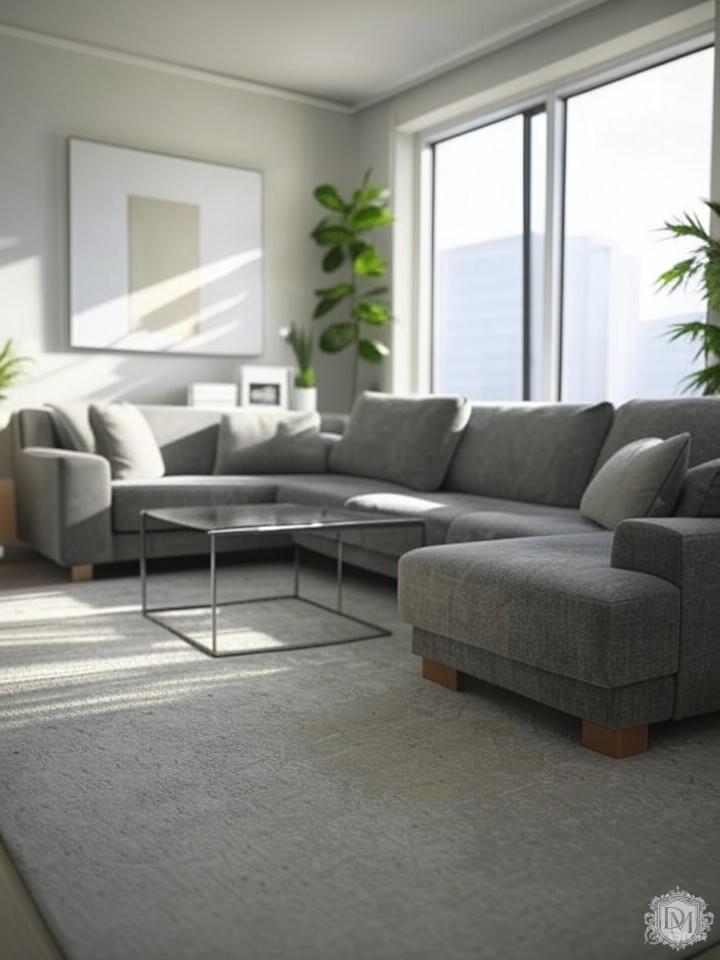 3D визуализация гостиной в квартире 100 кв м