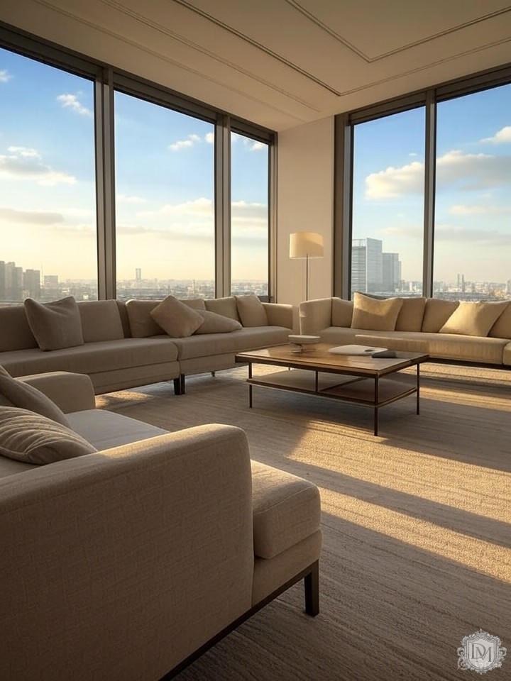 панорамные окна в дизайне интерьера ЖК Золотой