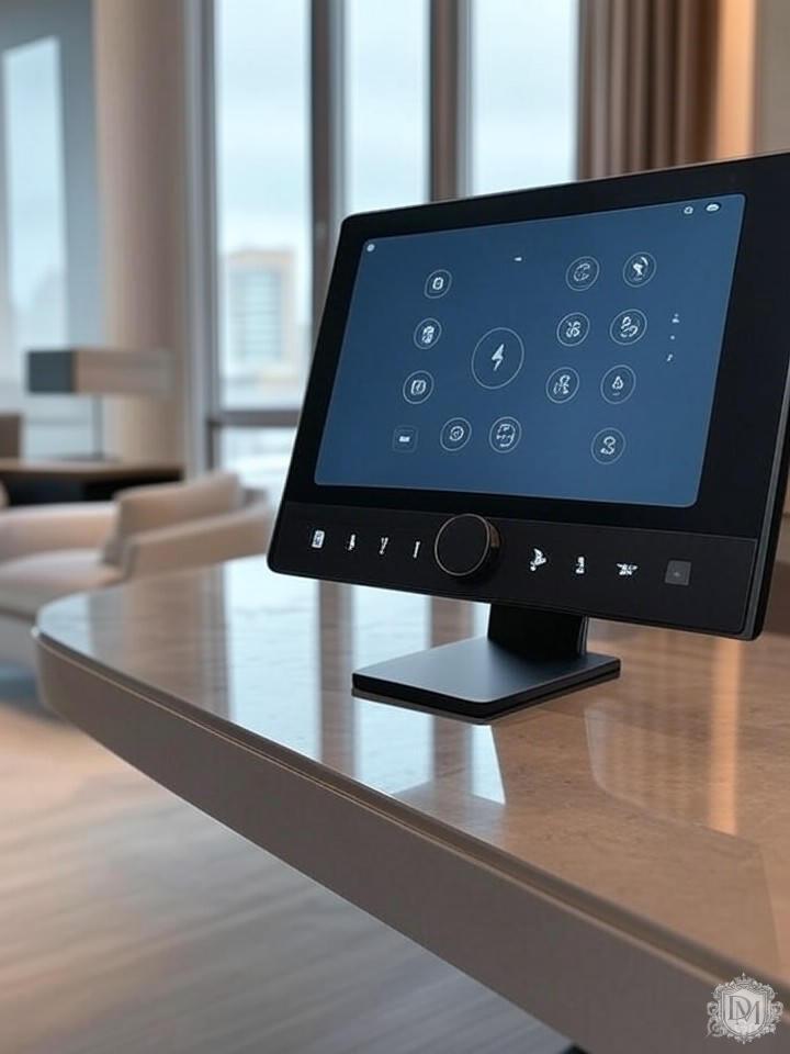 Панель управления системой умный дом в элитной квартире