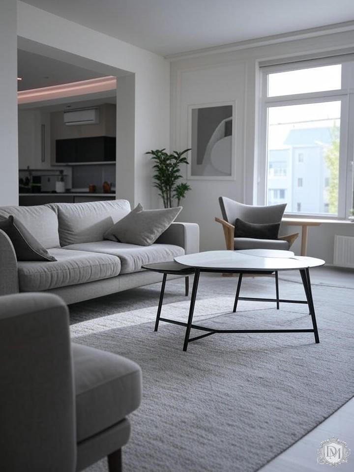 Планировка квартиры в ЖК Сколково Парк для жизни с зонированием