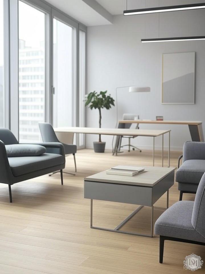 Минималистичный дизайн студии в ЖК Сколково Парк