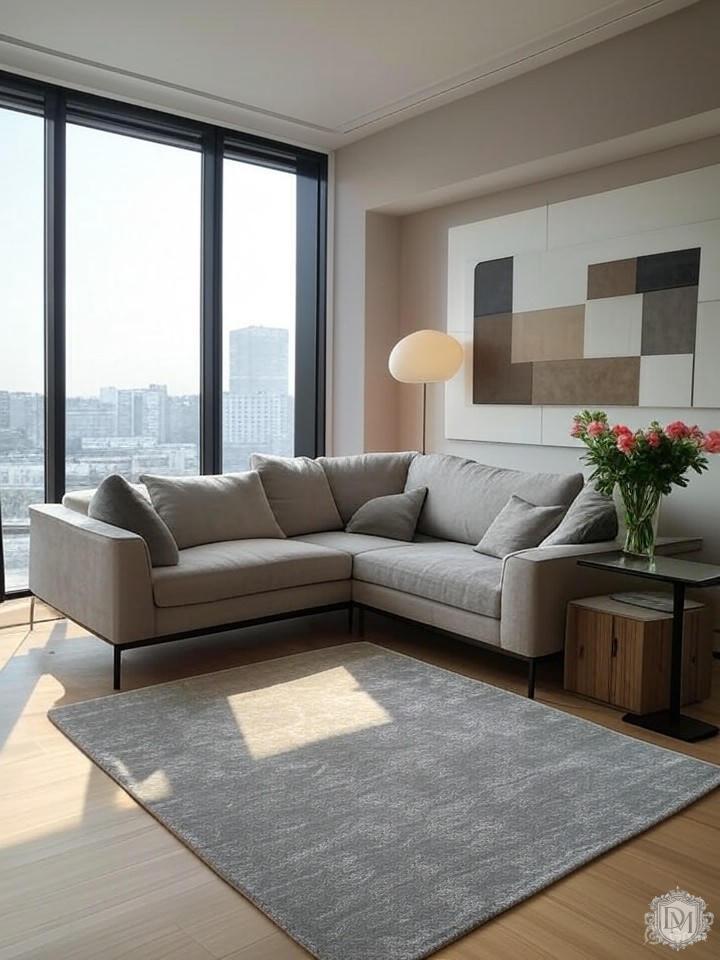 Дизайн интерьера с панорамными окнами в ЖК City Park