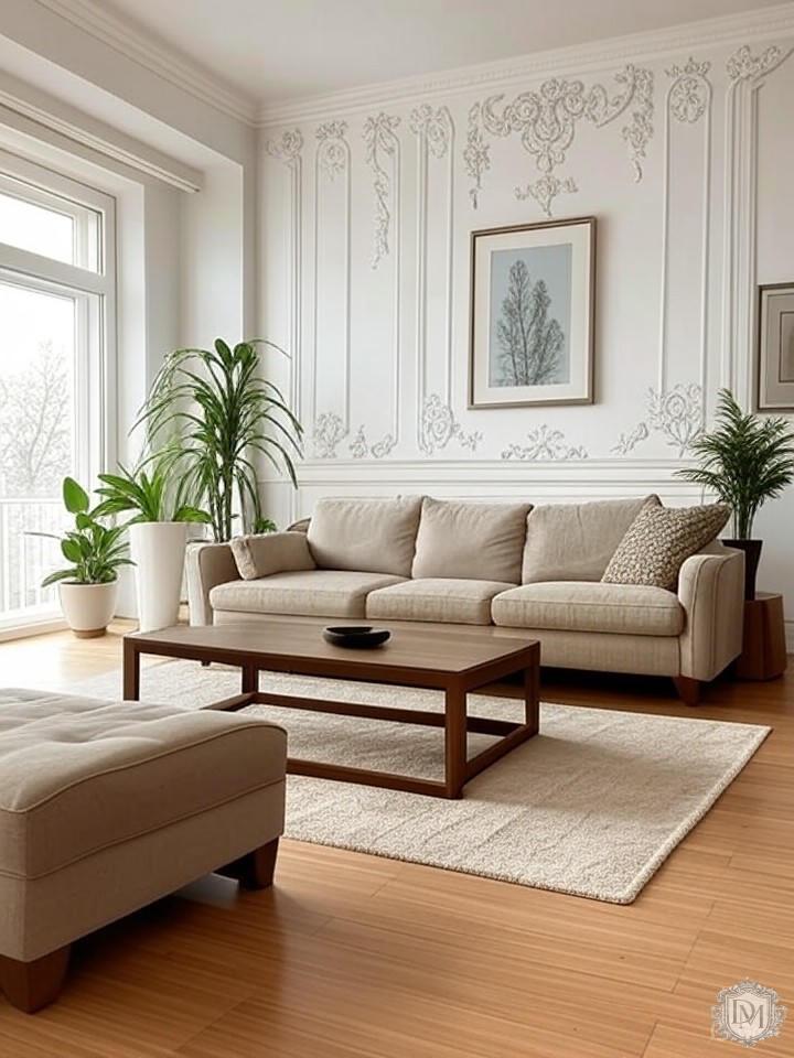 Декоративная штукатурка в интерьере квартиры City Park