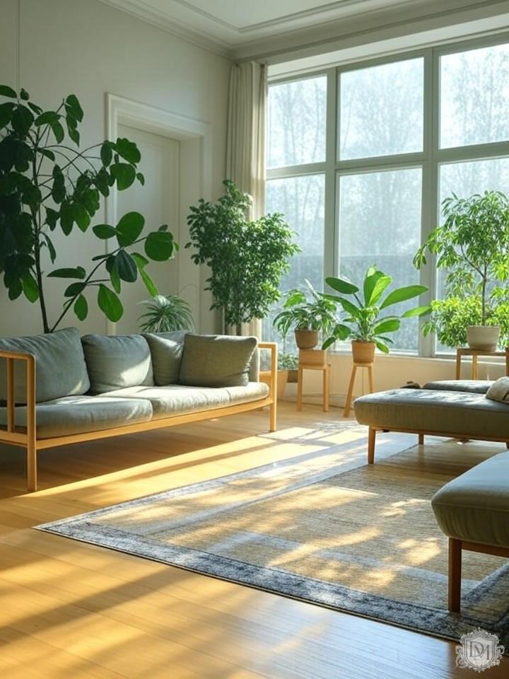 Биофильный дизайн интерьера с природными элементами