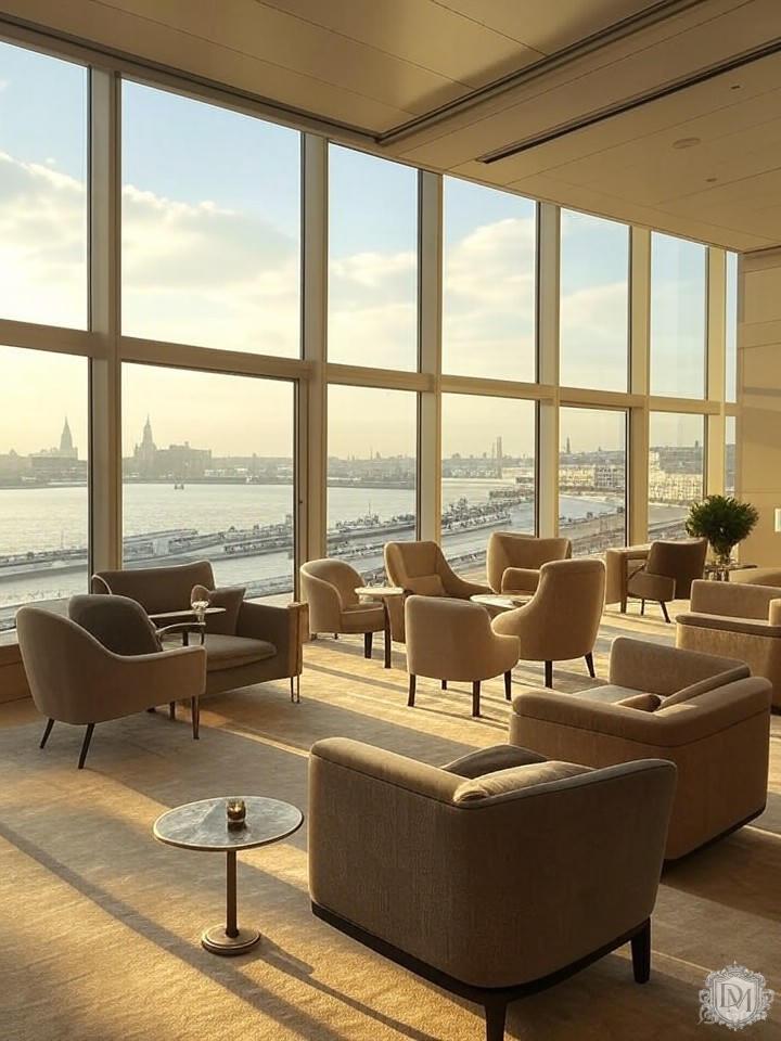 Панорамные окна в квартире ЖК Остров с видом на Москву-реку