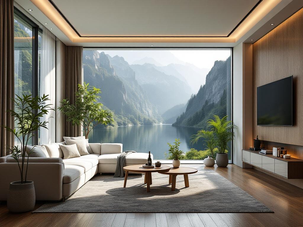 Зонирование открытого пространства в элитной квартире