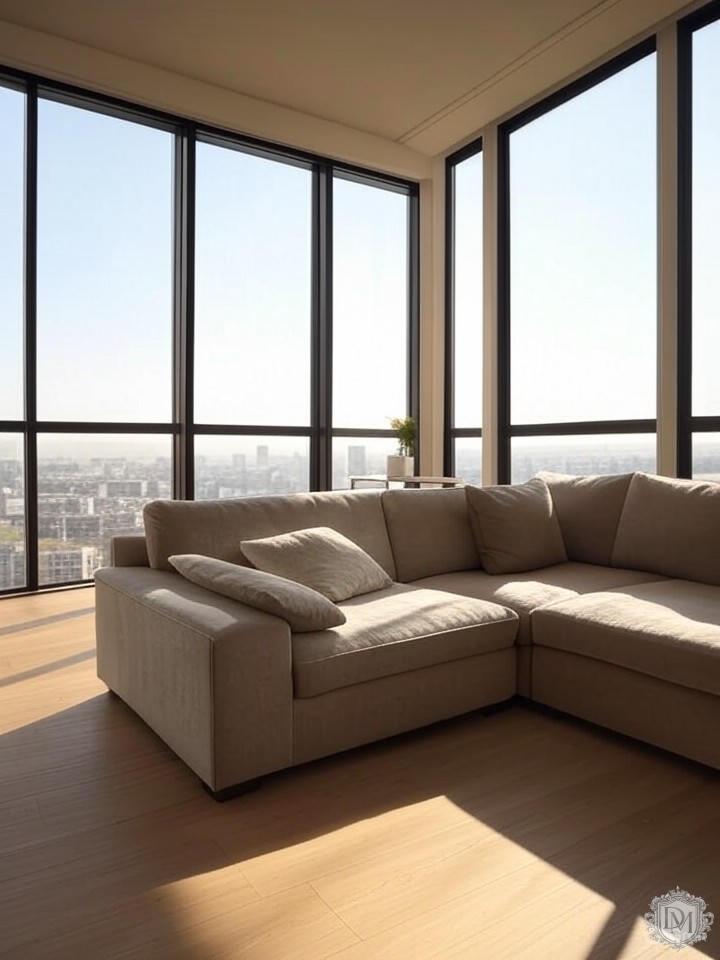 Правильное оформление панорамных окон в премиальной квартире