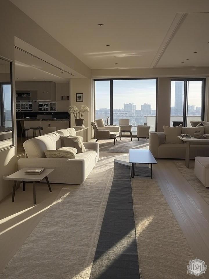 планировка квартиры в ЖК Империал Парк с зонированием