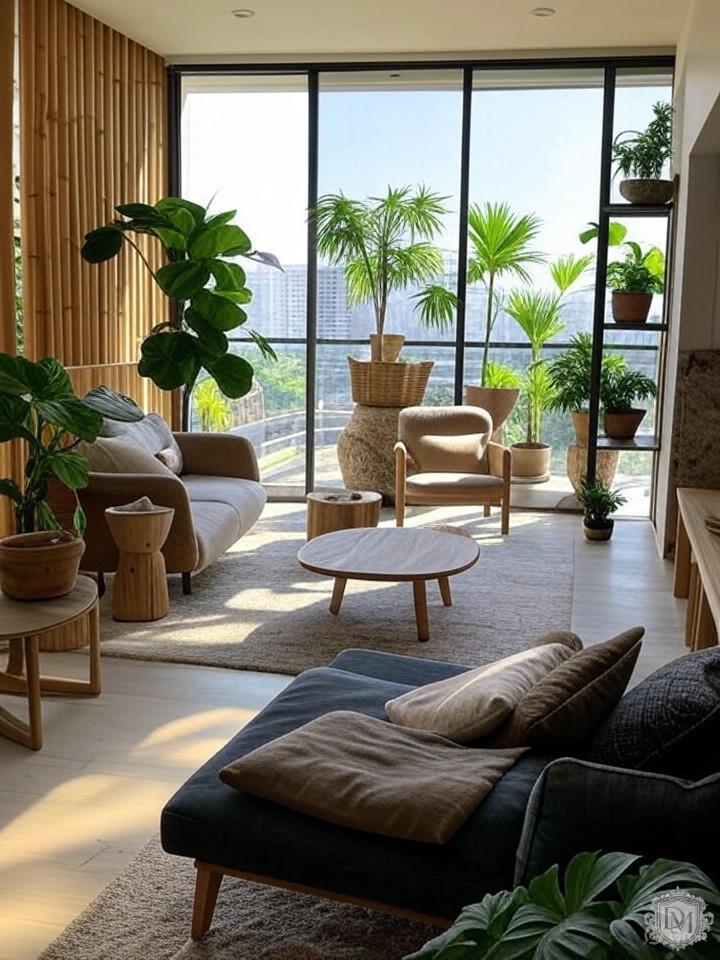 эко-стиль и биофильный дизайн в интерьере квартиры