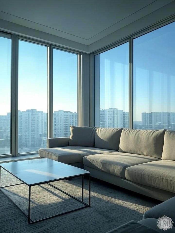 Панорамные окна в квартире ЖК Дом на Мосфильмовской