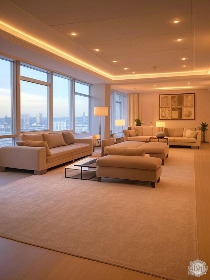 Многоуровневое освещение в интерьере квартиры