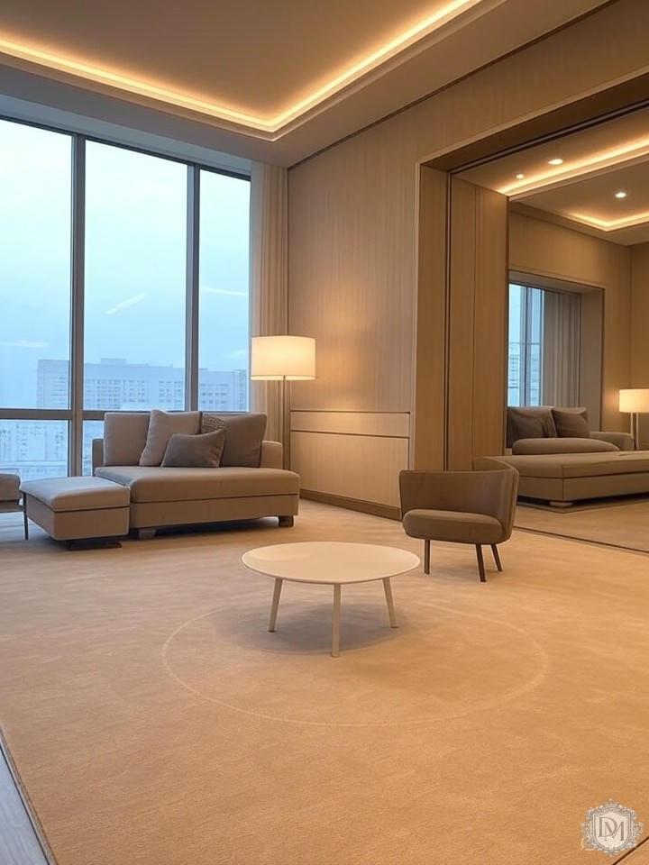 Многоуровневое освещение в интерьере потолочное напольное акцентное