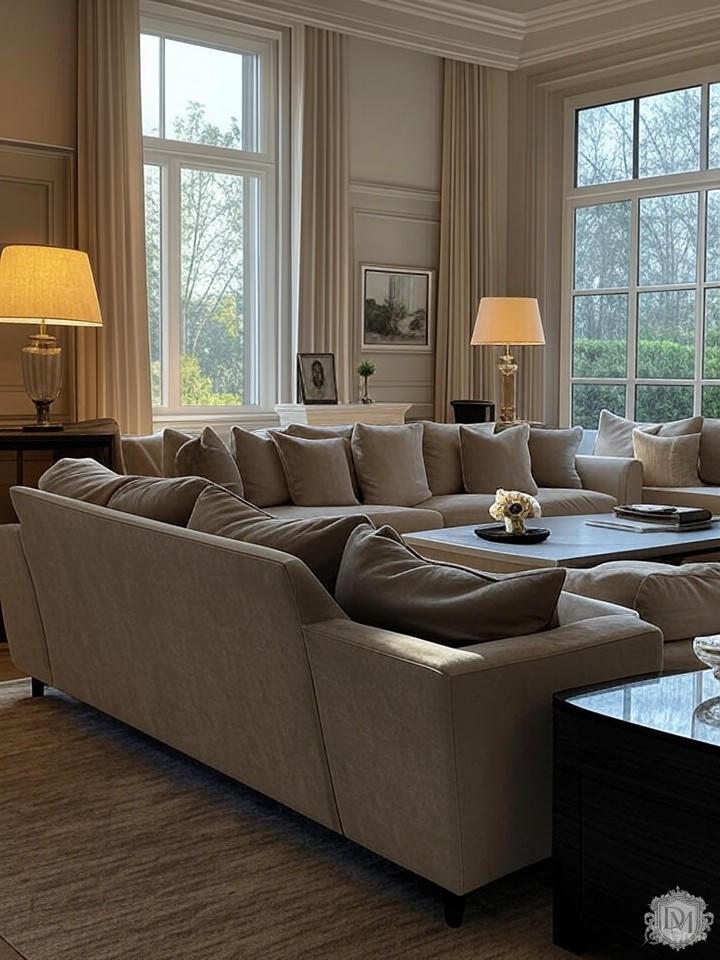 Интерьер в стиле современная классика для клубного дома Brodsky