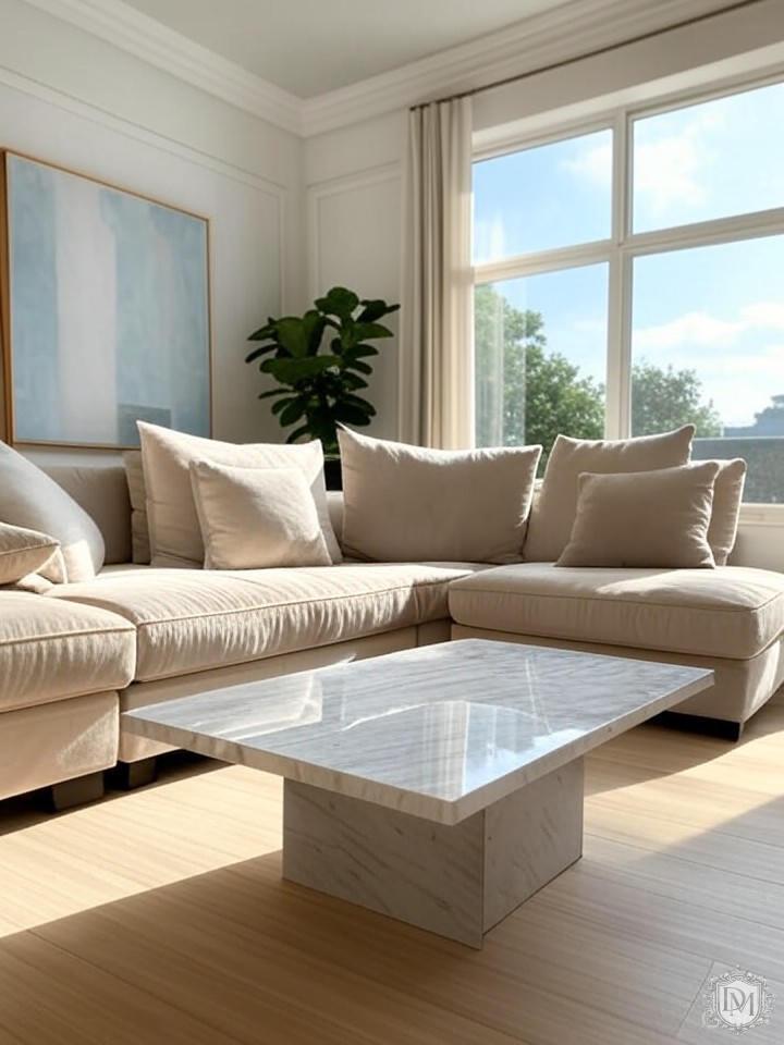 Реализованный проект гостиной в современном стиле от Vesper