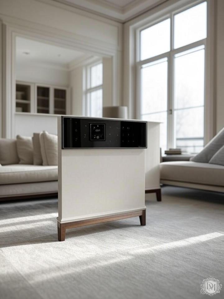 Встроенная панель управления умным домом в элитном интерьере