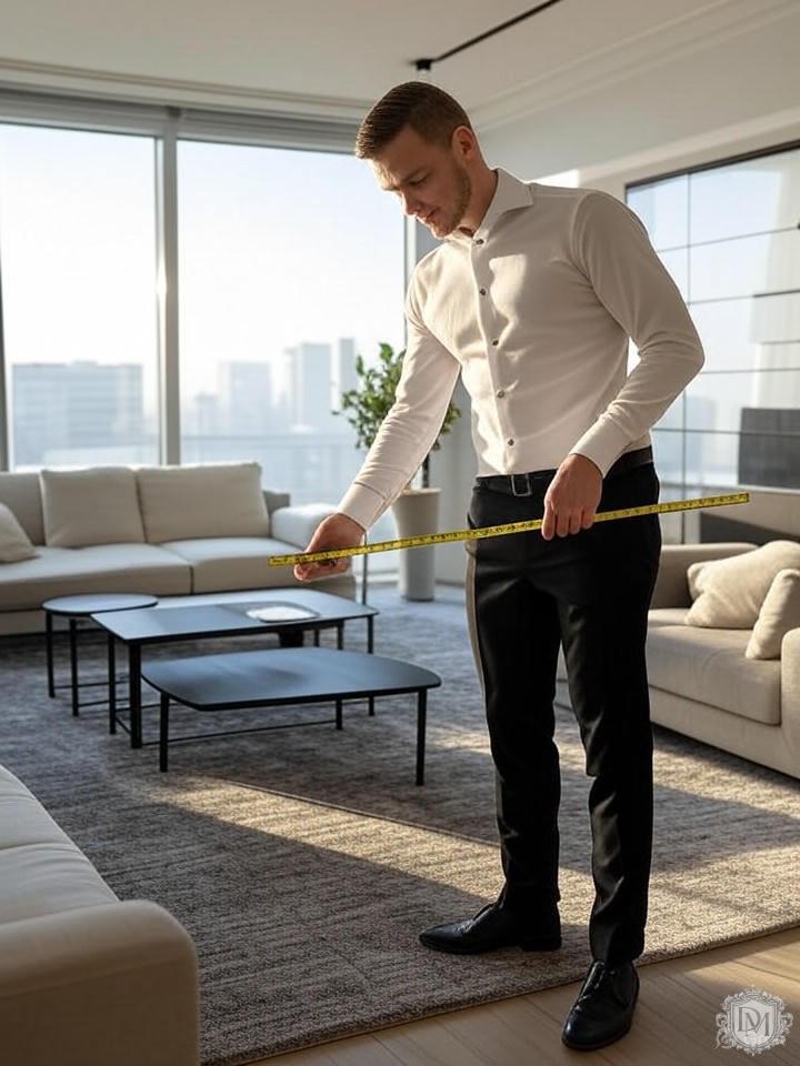 Дизайнер проводит замеры квартиры в ЖК Самолет