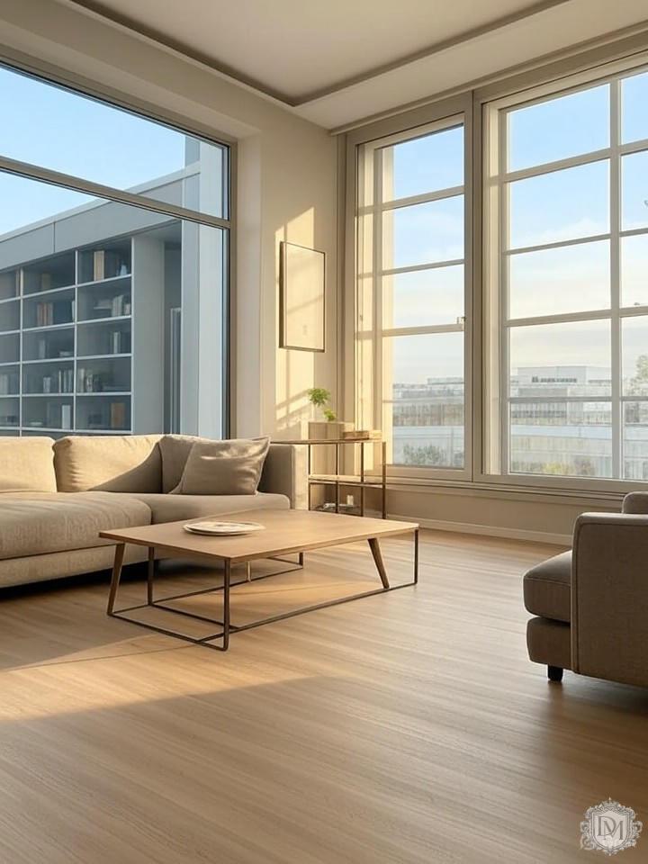 Современный интерьер квартиры 60 кв м в стиле контемпорари