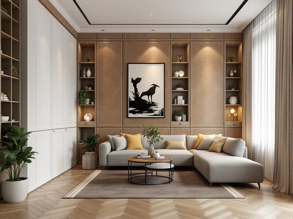 Средний серый в классической столовой с деревом