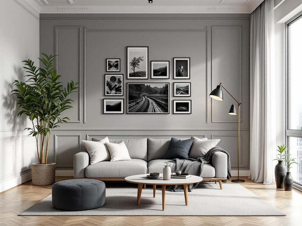 Готовый интерьер гостиной в стиле тихой роскоши