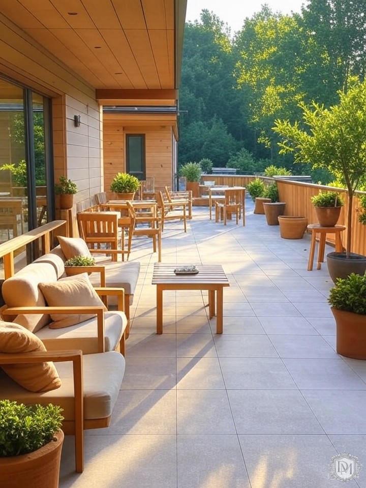 Схема ориентации террасы по сторонам света в дизайне коттеджа