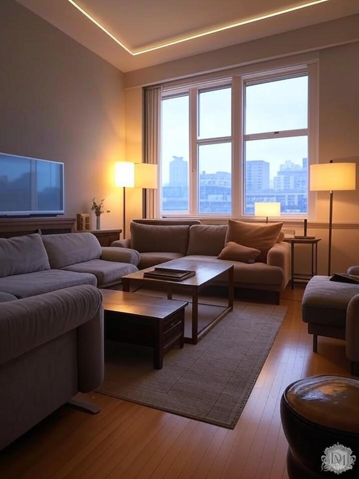 Многоуровневое освещение в современном интерьере с общим, локальным и акцентным светом